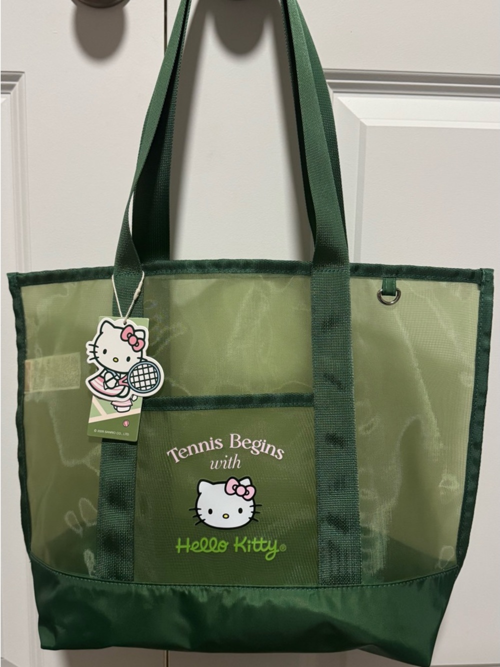 New Exclusive Sanrio Hello Kitty Collection x Miniso Tennis Theme Mesh Tote Bag